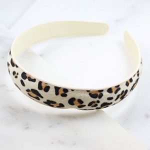 Animal Print Headband – Ivory Leopard