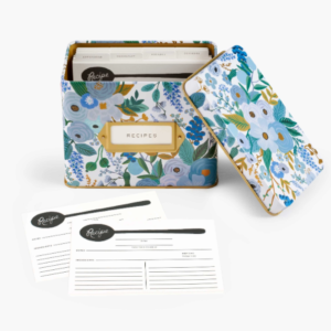 Garden Party Blue Tin Recipe Box – Rifle Paper Co.