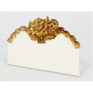 Hester & Cook Gold Flora Place Card