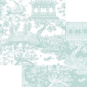 Caspari Chinoiserie Reversible Wrapping Paper